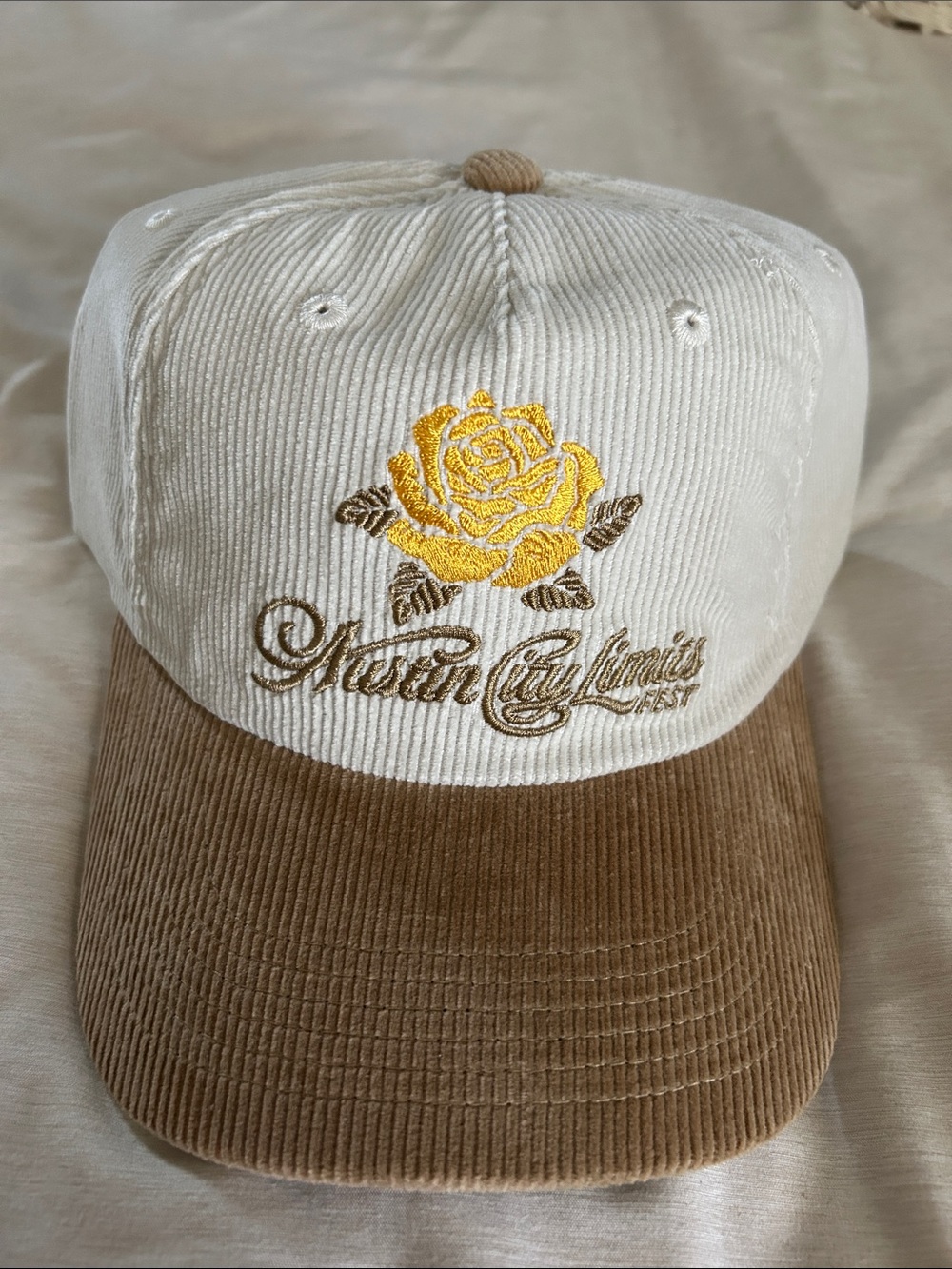 Howler Brothers Corduroy Cap with Yellow Rose Embroidery Austin City Limits ACL